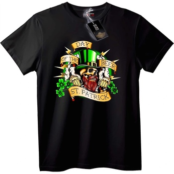 NOONEBRAND Тениска St. Patrick's Day Бира Skull - 6XL, White