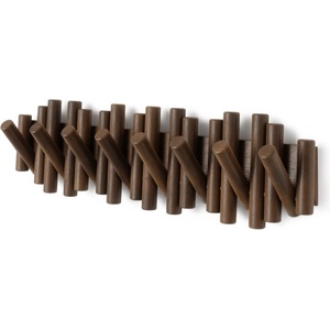 Umbra hk ltd (Канада) Закачалка за стена umbra picket rail с 8 бр. куки - цвят орех (umbra 1023554-746)