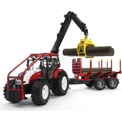Bruder 3093 Steyr CVT 6230 Lesní traktor s přívěsem – Hledejceny.cz