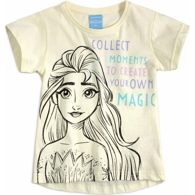 Dievčenské tričko Disney Frozen Magic žlté