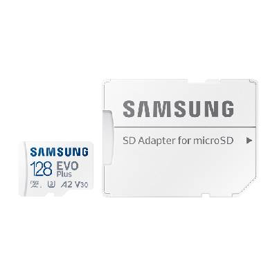 Samsung EVO Plus micro SDXC 128GB, UHS-I U3/ Class 10/+ Adaptér/Bílá MB-MC128SA/EU