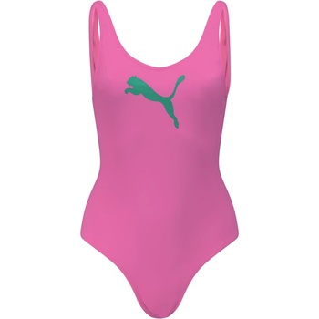 PUMA Бански костюм Puma Women's One Piece Swimsuit - Fluo Pink