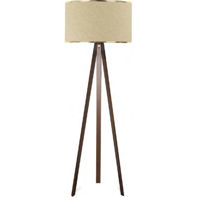 TopMebel Rosling Mdf/текстил/Pvc подова лампа в орех/бежов цвят 38x21x140см