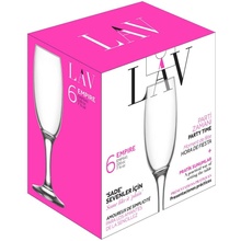 LAV Pohár Empire sklenený na šampanské 49x210 mm bal. 6 x 220 ml