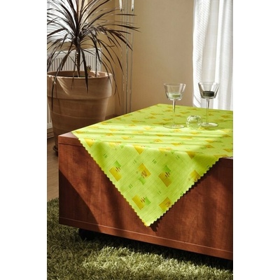 Polášek Ubrus teflon tisk 5607/1 abstrakce 100% polyester Zelená 100x130 abstrakce 140x260 oválcm 100% polyester