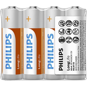Philips Longlife батерия R6 AA (E), 4-foil (R6L4F/10)