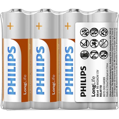 Philips Longlife батерия R6 AA (E), 4-foil (R6L4F/10)