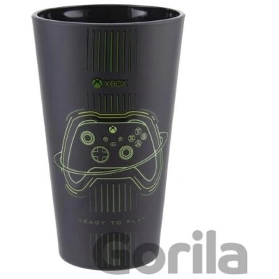 CurePink Černá sklenice Xbox Controller 400 ml