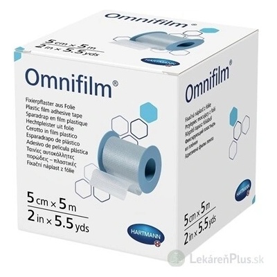 OMNIFILM hypoalergénna náplasť fixačná z transparentnej fólie (5cmx5m) 1ks