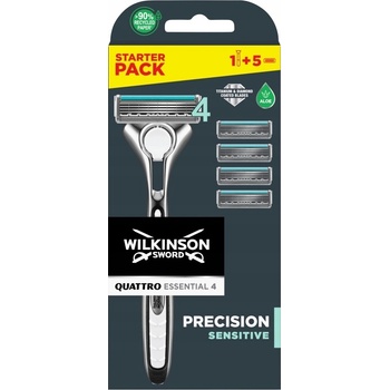Wilkinson Sword Quattro Titanium Sensitive + 4 ks hlavic