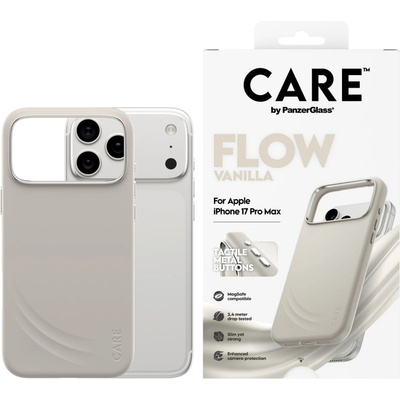 Panzer Гръб Care by PanzerGlass за iPhone 17 Pro Max, Flow Vanilla