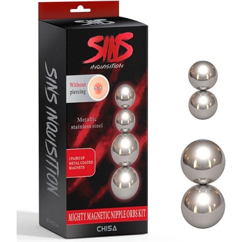 Image 1 of Chisa Novelties Chisa Sins Inquisition Mighty Magnetic Nipple Orbs Kit