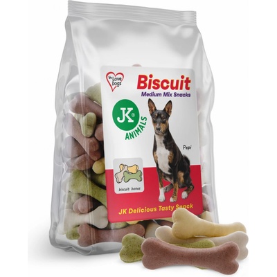 JK ANIMALS Biscuit Medium Mix stredné kocky 500 g
