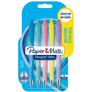 Image 1 of Newell Химикалкa Papermate Flexigrip Ret, опаковка 5 броя, пастелни цветове (31305-А-ПАСТ. ЦВ.)