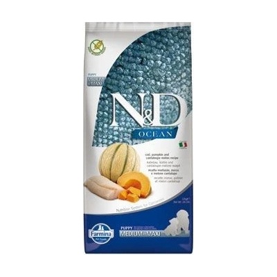 N&D OCEAN Dog Puppy M L Codfish & Pumpkin & Melon 2 12 kg