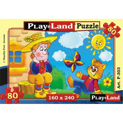 Play Land Пъзел Момиченце с мече 80 елемента
