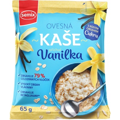 SEMIX Ovsená kaša vanilková so sladidlami 65 g