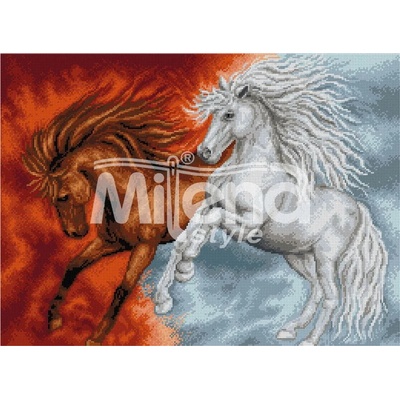Milena Style Огън и лед - гоблен със схема конци dmc 1: 1