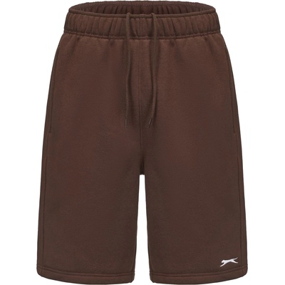 Slazenger Мъжки поларени къси панталони Slazenger Fleece Shorts Mens - Chocolate