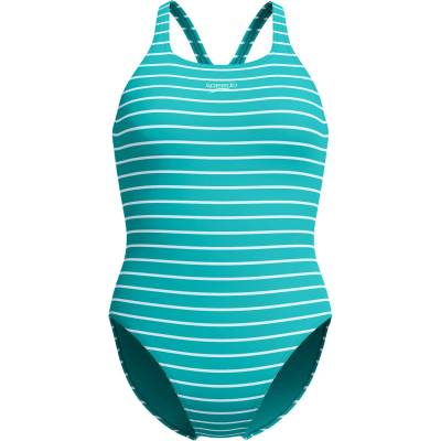 Speedo Дамски бански костюм Speedo Women's Eco Endurance+ Printed Medalist Swimsuit - Turquoise Gem - размер 34 (EU) (150-2759-0312)