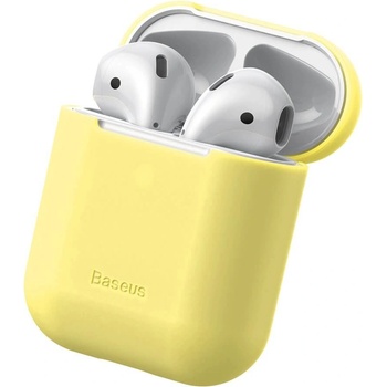 Baseus Защитен калъф Baseus Super Thin Silica Gel Case за Apple Airpods / Apple Airpods 2, жълт (WIAPPOD-BZ0Y)