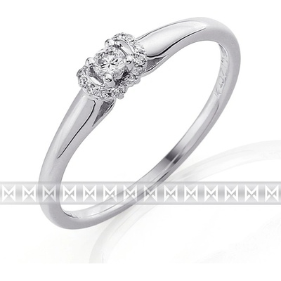 Klenoty Budín Luxusní zásnubní diamantový prsten z bílého zlata 3860843
