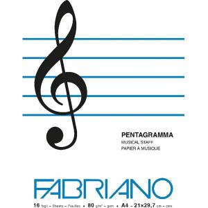 Fedrigoni 21x29, 7cm 16 страници музикална тетрадка 19100378 (19100378)