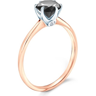 Savicki Zásnubný prsteň The Journey dvojfarebné zlato čierny diamant TJ R1 SZCD RB