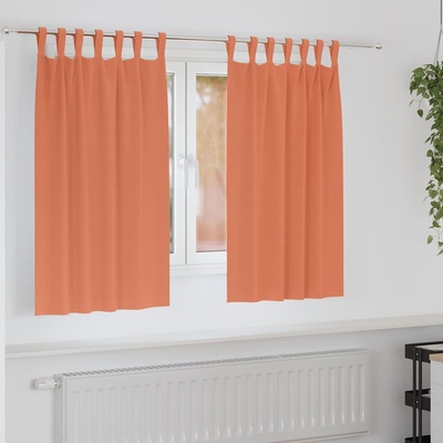vidaXL Завеси за затъмняване с пръстени 2 pcs Теракота 140 x 140 cm (4107633)