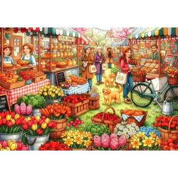 Alipson Puzzle - Puzzle Colorful Farmers Market - 1 000 piese