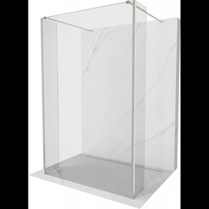 Mexen Kioto Свободностояща душ преграда 145 x 30 x 30 см, прозрачна, четкан никел - 800-145-030-222-97-00-030 (800-145-030-222-97-00-030)