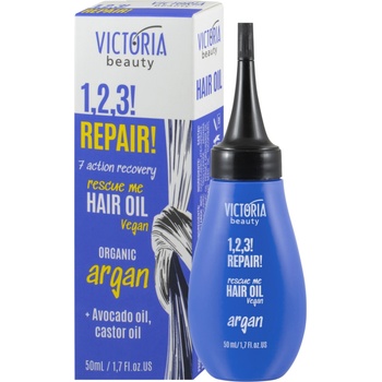 Victoria Beauty 1, 2, 3! Repair! Масло за увредена коса с арган и авокадо, 50 ml