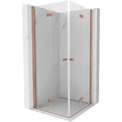 Mexen Mist-F Duo сгъваем душ кабина 120 x 120 см, прозрачна, четкана мед - 8A6-120L-120P-65-00 (8A6-120L-120P-65-00)