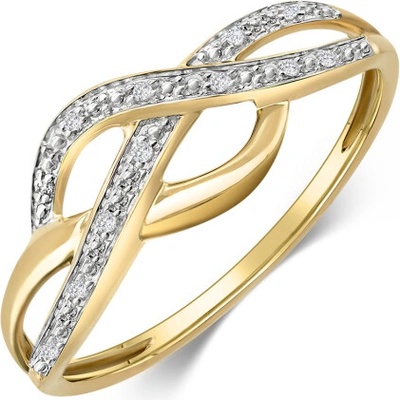 Sofia Diamonds zlatý prsteň s diamantmi UDRG99141Y H I1