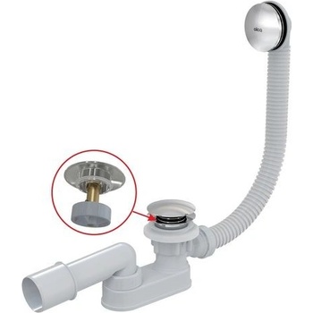 Alcadrain Vaňový sifón click/clack 57 cm, chróm A507CKM