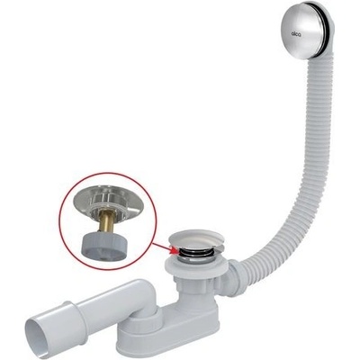 Alcadrain Vaňový sifón click/clack 57 cm, chróm A507CKM