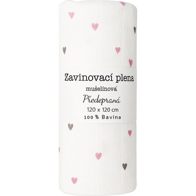 Prem International Zavinovacia plienka Fialové srdiečka