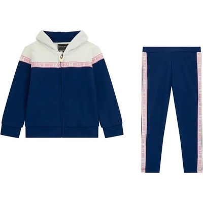 Guess Спортен комплект за мини момиче в тъмно синьо и бяло с надписи Guess