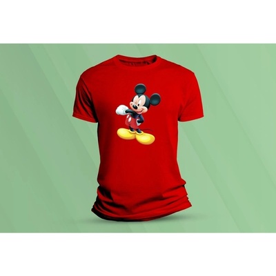 Sandratex Dětské bavlněné tričko Mickey 2 Červená