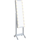Image 1 of vidaXL Стоящо огледало с LED, бяло, 34x37x146 см (351766)