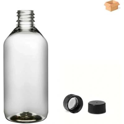 Via Plastová lahvička čirá s černým uzávěrem 115 ml 400 ks