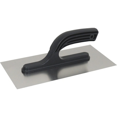 TOPTRADE hladítko nerezové, s plastovou rukoväťou, hladké, 270 x 130 mm, hobby