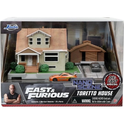 Jada Toys Игрален комплект Jada Toys Fast & Furious - Къщата на Дом Торето, с 2 коли (9333668314R00)