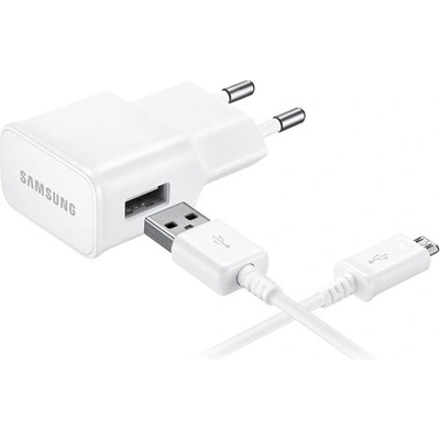Samsung зарядно устройство за електрическата мрежа, USB гнездо 15W, 150cm кабел, БЯЛ EP-TA200EWE_MICROUSB (EP-TA200EWE_MICROUSB)