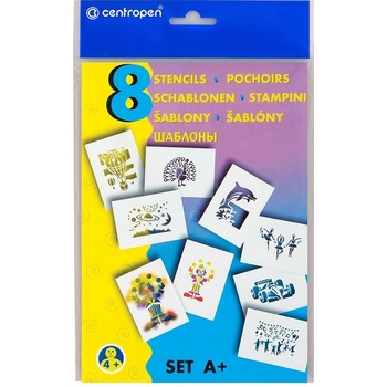Centropen Šablony A5 Mix motivů 8 ks