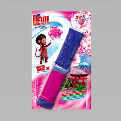 Dr. Devil WC point Block 3in1 Japanese garden 12 dávek 75 ml – Hledejceny.cz
