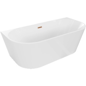 Mexen Oval 180x80 cm white/brushed copper (52671808000-65)