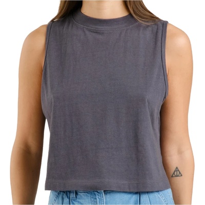 DEDICATED Дамски топ DEDICATED Women's Top Namsos Hemp Top - Forged Iron Grey - размер XL (916-1394-0415)