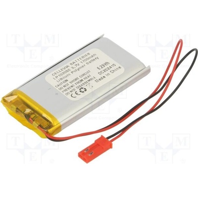 AKYGA BATTERY AKY0623 Akum: Li-Po 3,7V 1700mAh vodiče,konektor JST SYP-02T-1