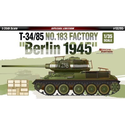 ACADEMY Model Kit tank 13295 T 34/85 No.183 Factory Berlin 1945 CF 36 13295 1:35